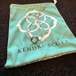 Vanessa Silver Friendship Bracelet In Charcoal Gray Ombre